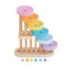 Educational toys popular trend early learning step shape colorful MDF pine wood ball game