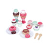 New design children role play dessert toy wooden tea set afternoon