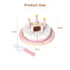 Wholesale Afternoon Tea Sweet Dessert Number Candles Chocolate Cutting Wooden Cake Toys