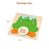 Wooden 3D Animal Shape Frog Puzzles Educational Montessori Game Toys