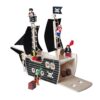 Hot selling wooden unisex early learning plywood models sun pirate ship toy for kids