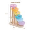 Educational toys popular trend early learning step shape colorful MDF pine wood ball game