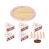 Wholesale Afternoon Tea Sweet Dessert Number Candles Chocolate Cutting Wooden Cake Toys