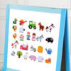Montessori custom alphabet farm animals fridge wooden magnetic puzzle Kids Toys