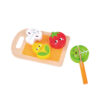 Cute magnetic wooden pretend play kitchen fruit and vegetables cutting toy set with board