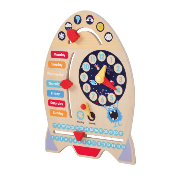 Montessori Education Wooden Learning Toy Space Calender - Image 4