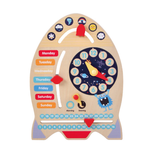 Montessori Education Wooden Learning Toy Space Calender - Image 2