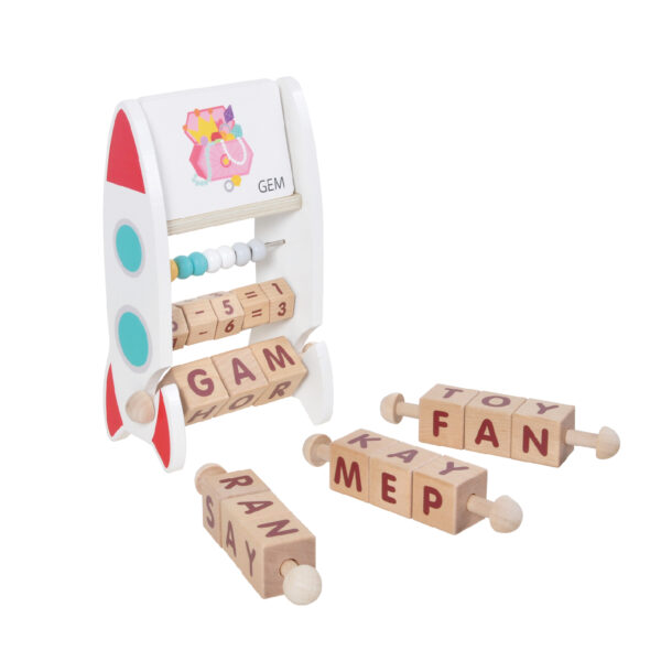 Wooden Reading Blocks Short Vowel Rods Spelling Games