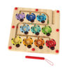 Children's Wooden Early Education Toy Seven Star Ladybug Wooden Bead Maze Toy with Pen and Ball