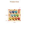 Children's Wooden Early Education Toy Seven Star Ladybug Wooden Bead Maze Toy with Pen and Ball