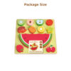 Wooden Montessori 2 in 1 Animal and Fruit Balance Game Puzzle Building Blocks Shape Matching Toy