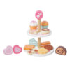 Wooden afternoon tea cake set role-playing toys wooden dessert and dessert stand toys