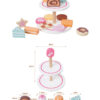 Wooden afternoon tea cake set role-playing toys wooden dessert and dessert stand toys