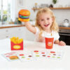 Hamburger Stacking Toys Montessori Fine Motor Toys for 3 4 5 Year Old