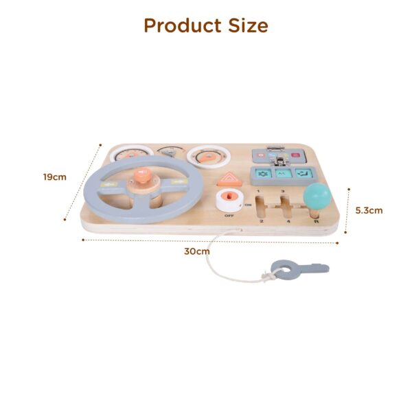 Busy Board Play Driving Steering Wheel Activity - Image 7