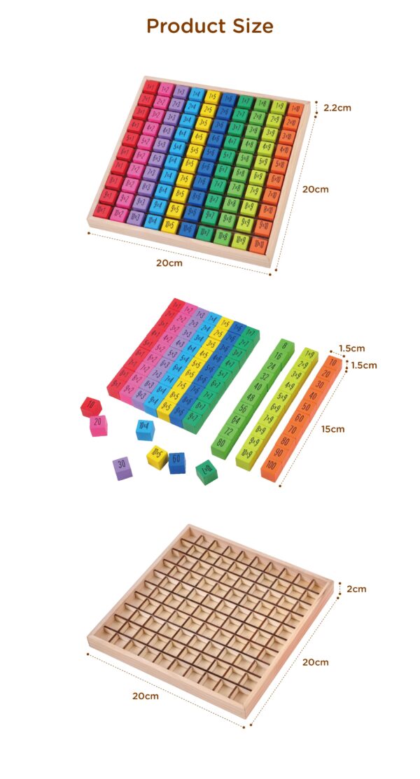 Multiplication Table Wooden Educational Toy - Image 7