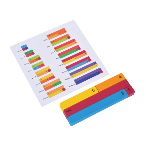 Math Blocks, Counting Blocks, Montessori Math, Fraction Bars - Image 4