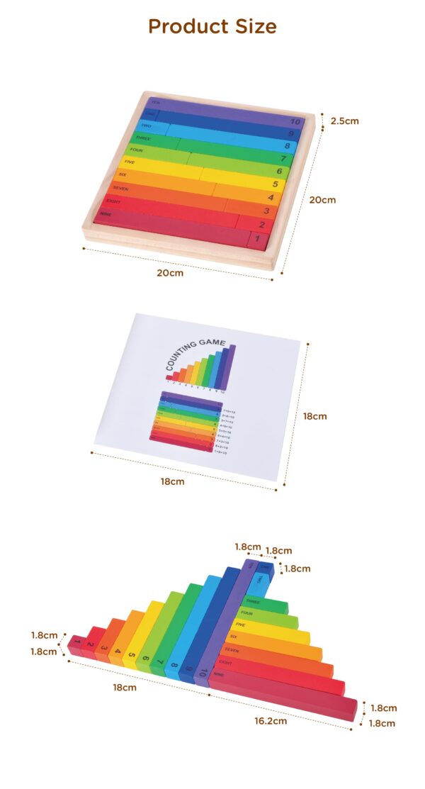 Math Blocks, Counting Blocks, Montessori Math, Fraction Bars - Image 7