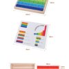 Wooden Montessori Teaching Aids Math Toys Color Fraction Sticks Kindergarten Early Educational Toys for Kids