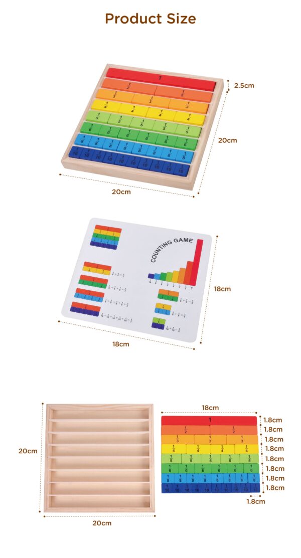 Colorful Math Fraction Learning Toy - Image 7