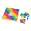 Wooden colorful building blocks educational toys, color recognition creative puzzles, early education enlightenment puzzle games