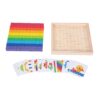 Wooden colorful building blocks educational toys, color recognition creative puzzles, early education enlightenment puzzle games