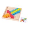 Wooden colorful building blocks educational toys, color recognition creative puzzles, early education enlightenment puzzle games