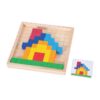 Wooden colorful building blocks educational toys, color recognition creative puzzles, early education enlightenment puzzle games