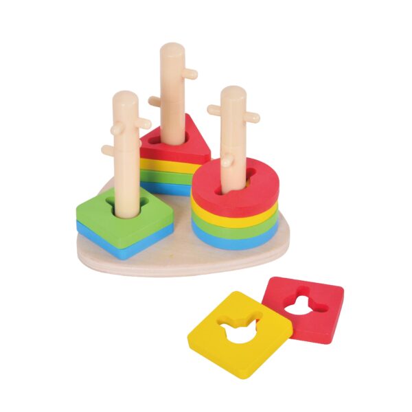 Wooden Bead Maze-Color Shape Stacking Toy-Twisting Block - Image 5