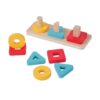 4 in 1 Wooden Toys for Baby Boy Girl, Color&Shape Sorting Learning Matching Game