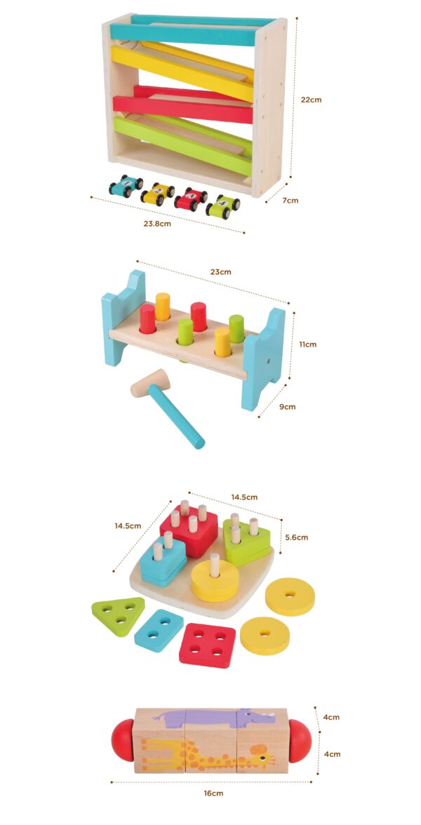 Wooden Montessori Toys 4 in 1 Learning Educational Toys for Toddler with Educational Box - Image 7