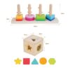 Montessori Toys 4 in 1 Toy kit Box Learning Educational Set Wooden Toys