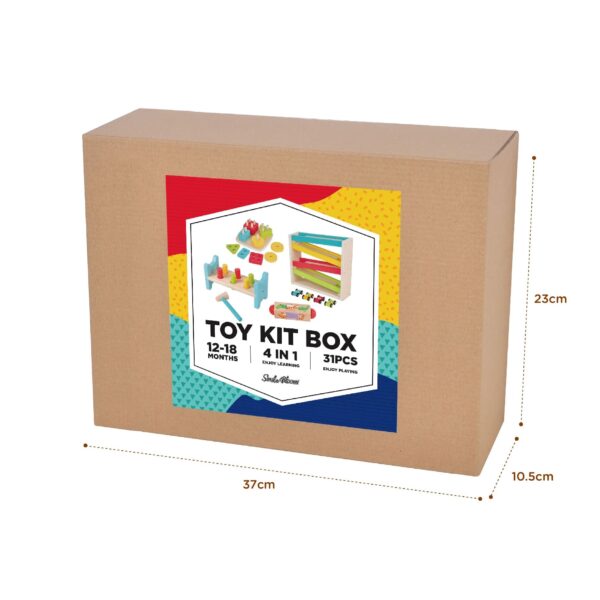 Montessori Toys 4 in 1 Toy kit Box Learning Educational Set Wooden Toys - Image 7