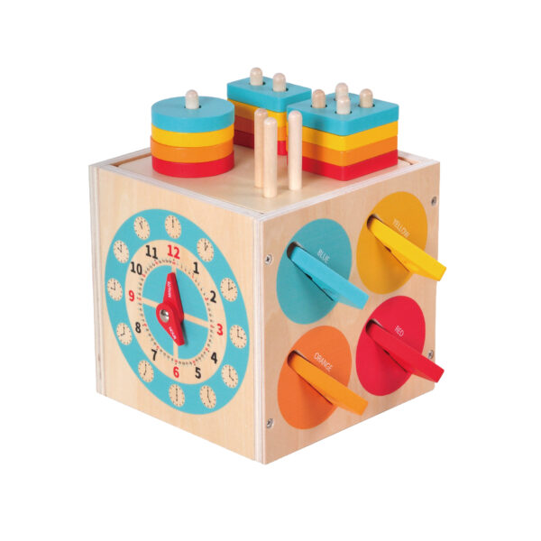 Wooden Activity Play Cube - Image 2