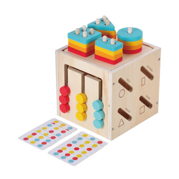 Wooden Activity Play Cube - Image 3