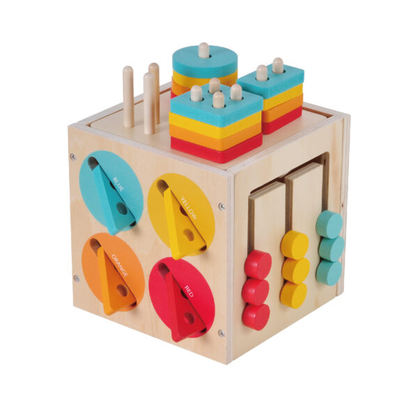 Wooden Activity Play Cube - Image 4