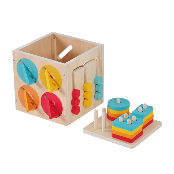 Wooden Activity Play Cube - Image 5