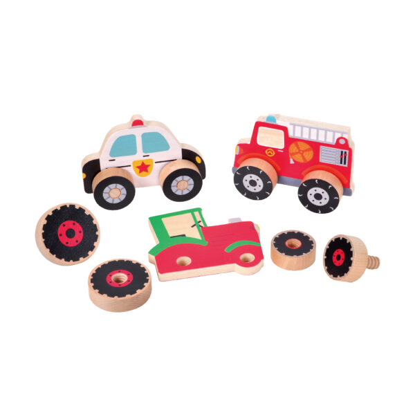 Wooden Building Car Learning Set - Image 4