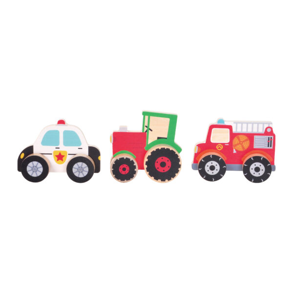 Wooden Building Car Learning Set - Image 5