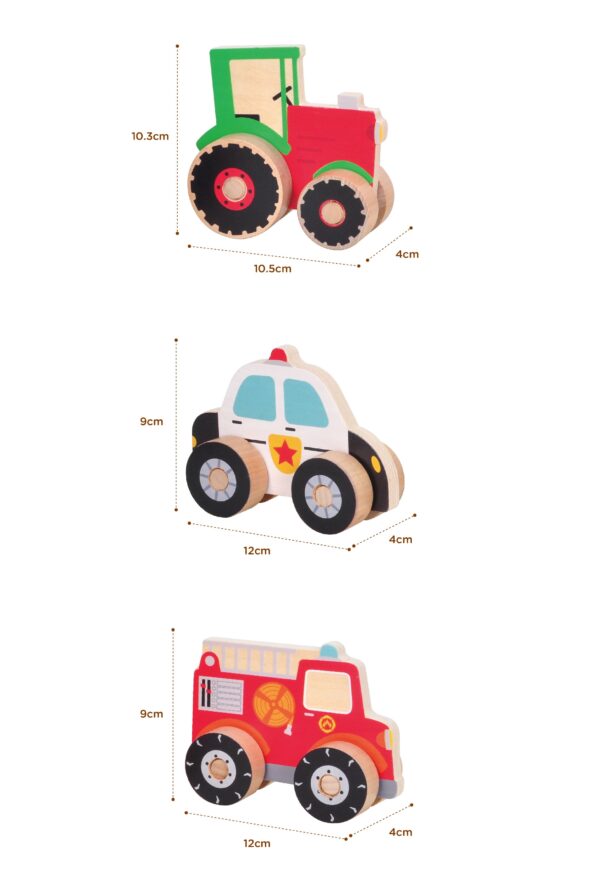 Wooden Building Car Learning Set - Image 6