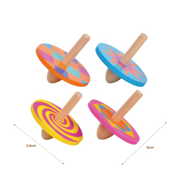 Wood Spinning Tops, Wooden Gyroscopes, Standard Tops, Education Toys - Image 5