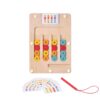 Montessori children's wooden four-color mobile game toys classification quantity cognitive toys preschool educational games