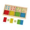 Montessori Children's Wooden Math Block Education Early Puzzle Learning Counting Stick Toy