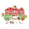 Wooden Early Education Farm Door Lock Toy, Children's Hide and Seek Farm, Suitable for Children's Educational Toys