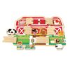 Wooden Early Education Farm Door Lock Toy, Children's Hide and Seek Farm, Suitable for Children's Educational Toys