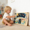 Wooden Montessori Busy Board Space Series Activity Board Sensory Busy Board Children's Educational Toy