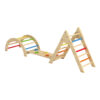 3 in 1 Toddler Rainbow Climbing Toy Set 3 Pieces Wooden Safe and Sturdy Kids Gym Climbing Toys for Toddlers