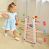 Children's educational games crazy speed wooden roller coaster track speed racing slide ball rolling game