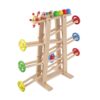 Children's educational games crazy speed wooden roller coaster track speed racing slide ball rolling game