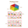 Wooden Montessori Rainbow Block Puzzle Toy Geometric Shape Six Color Block Toy